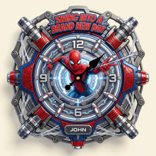 Load image into Gallery viewer, Swing Into A Brand New Day - Unique Personalized Acrylic Wall Clock
