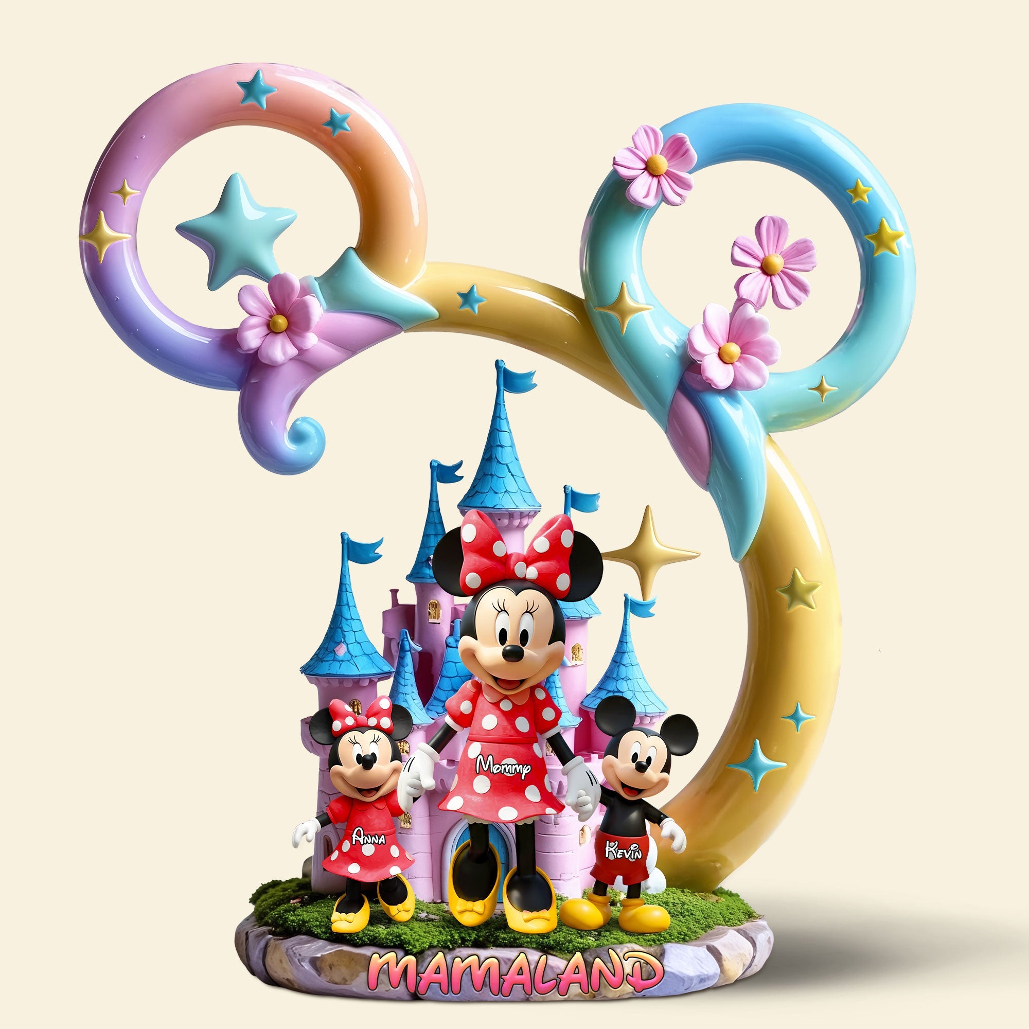 “A Mom’s Love is Forever” - Mama Mouse Plaque - Personalized Gifts For Mom Shaped Plaques PopCulturePrints