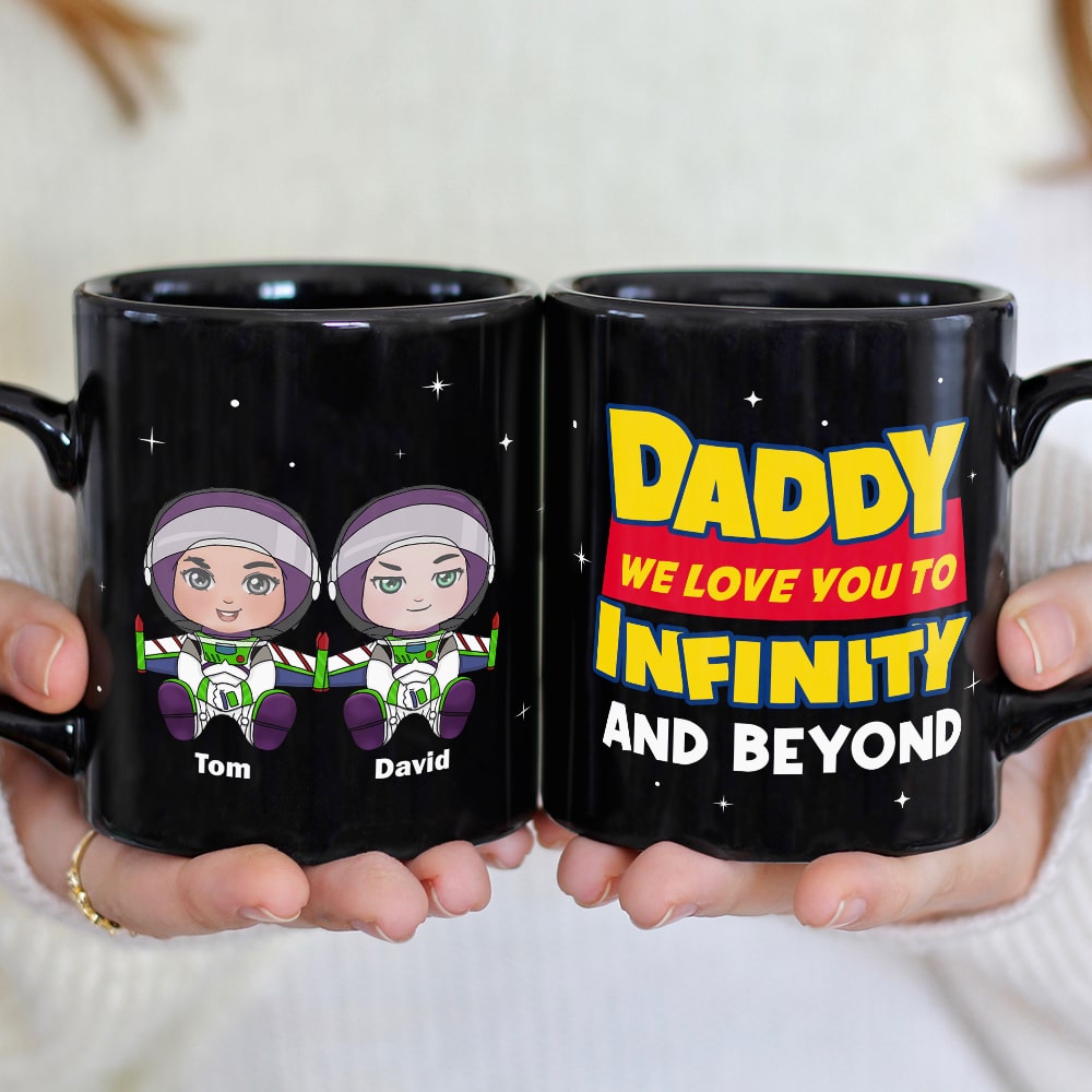 Personalized 'Daddy, We Love You to Infinity' Mug Coffee Mug PopCulturePrints