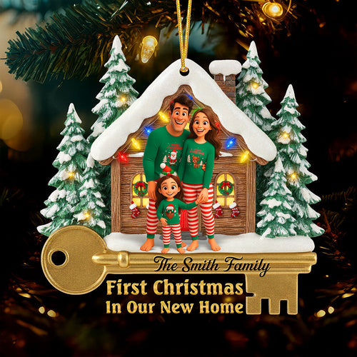 Celebrate Family Love: Personalized Housewarming Christmas Ornament - Custom Photo Gift for Families Ornament PopCulturePrints