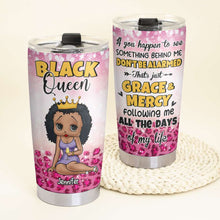 Load image into Gallery viewer, Personalized Black Queen Tumbler - Empowering Black Girl Gift Tumbler Cup PopCulturePrints
