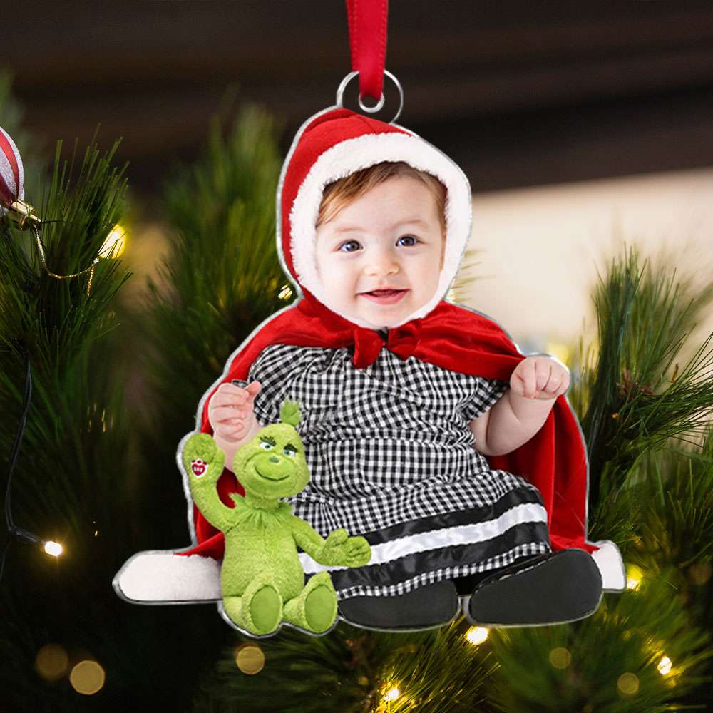 Personalized Funny Christmas Costumes Kid Photo Acrylic Ornaments