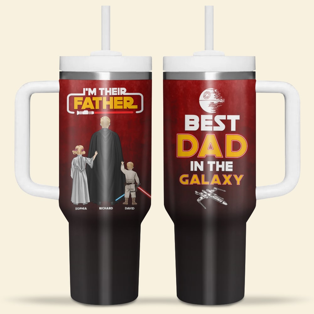 Custom Galactic Dad Tumbler – Best Father Gift Tumbler Cup PopCulturePrints