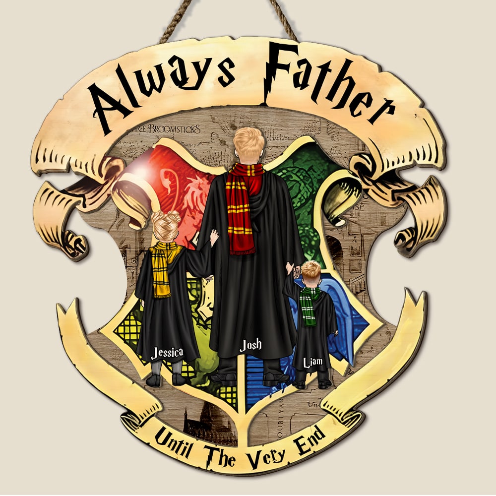 Personalized Always Father Wooden Plaque - Harry Potter Themed Gift