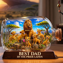 Load image into Gallery viewer, “The Best Dad In Pride Lands” - Personalized Acrylic Plaque - Unique Gift for Dad, Grandpa, and Father Figures Shaped Plaques PopCulturePrints
