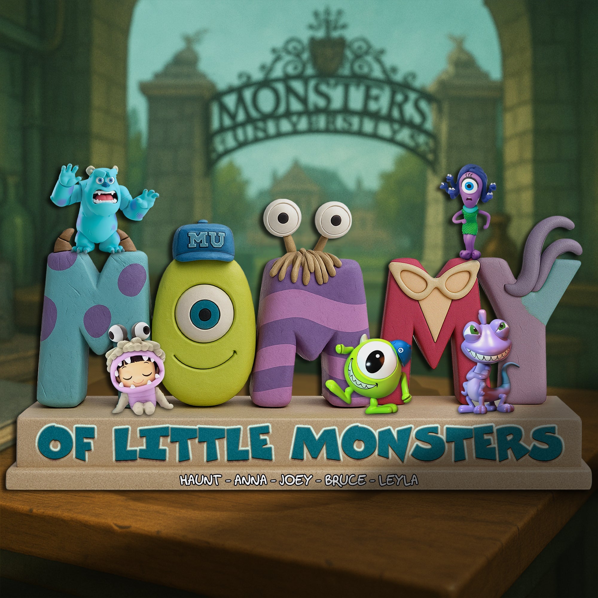 Mommy of Little Monsters - Personalized Gifts for Mother's Day & More Shaped Plaques PopCulturePrints