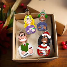 Load image into Gallery viewer, Personalized Cartoon Family Christmas Ornaments Ornament PopCulturePrints
