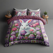 Load image into Gallery viewer, Personalized Easter Bunny Quilt Bed Set Blanket PopCulturePrints
