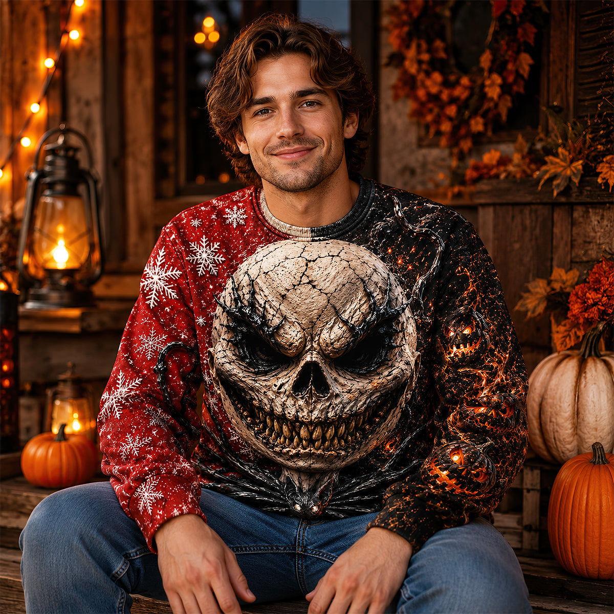 Embrace the Spooky Spirit - Custom Spooky Skull Holiday Shirt for Halloween Lovers