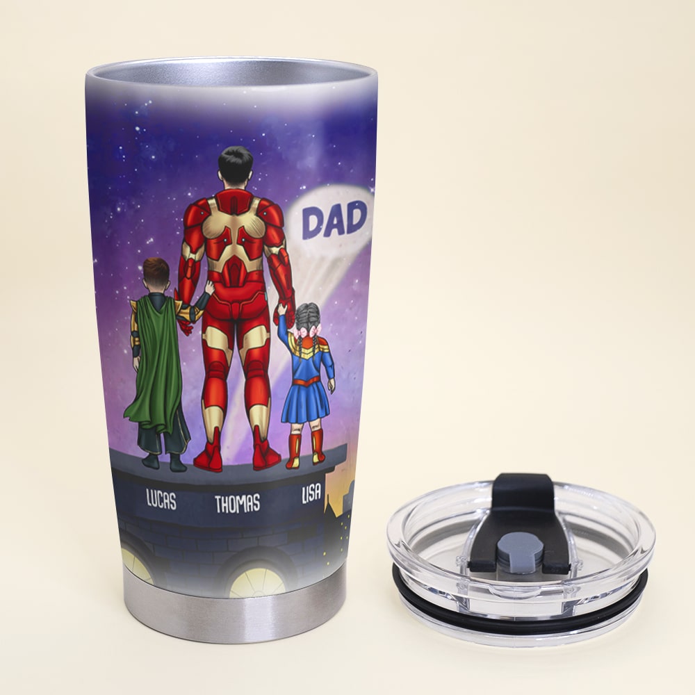 Super Dad Personalized Tumbler - Custom Gift for Father's Day