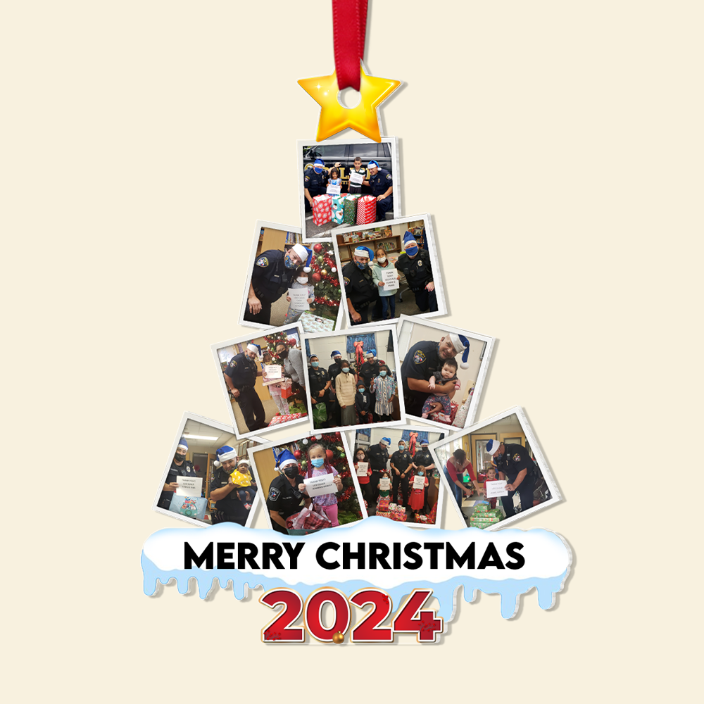 Personalized Police Officer Photo Christmas Ornament Ornament PopCulturePrints