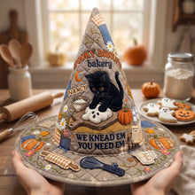 Load image into Gallery viewer, "We Knead Em, You Need Em!" - Personalized Halloween Witch Hat for Cat Lovers
