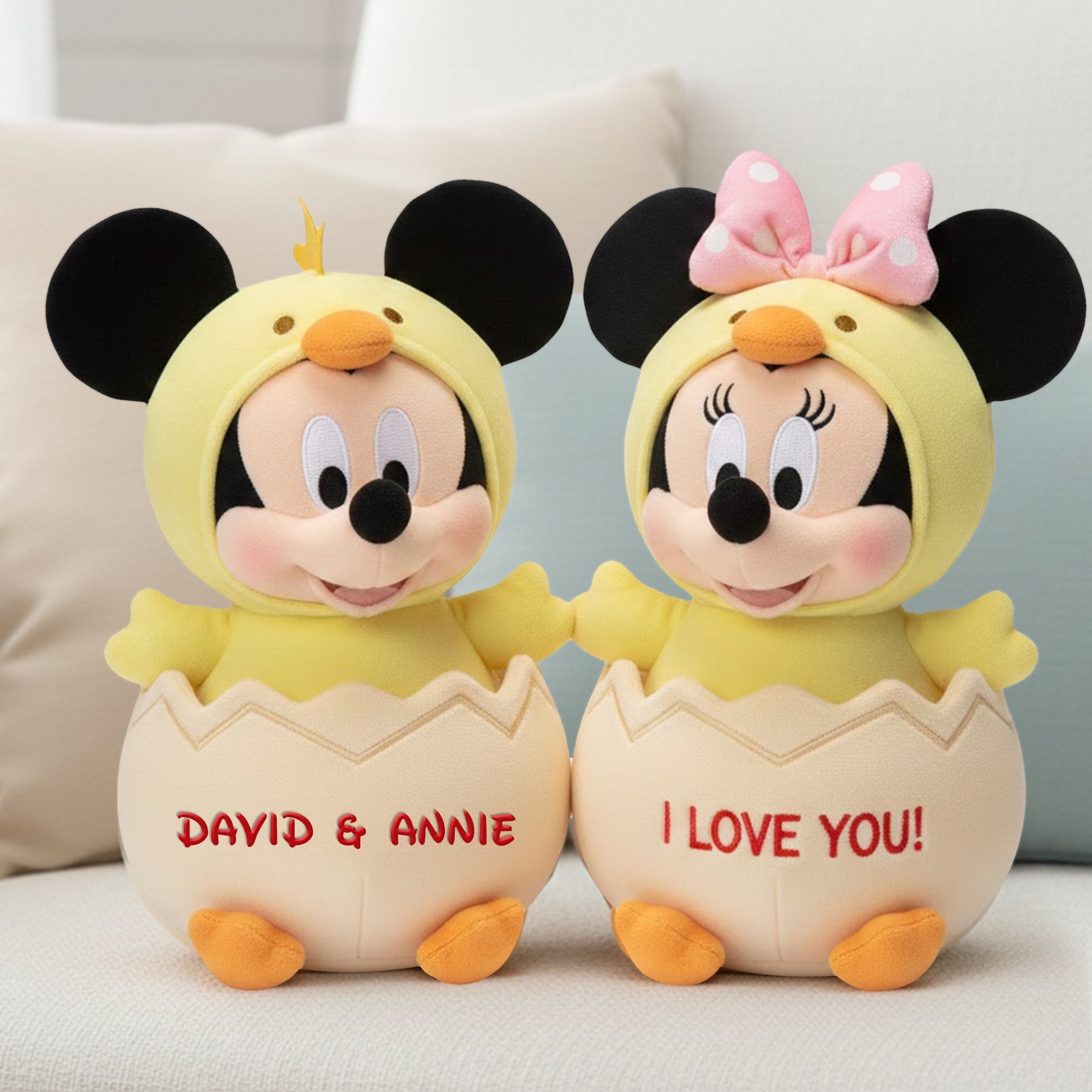 "Celebrate Your Love with a Custom Touch" - Egg Couple Custom Shape Pillow - Personalized Gifts For Couples Pillow PopCulturePrints