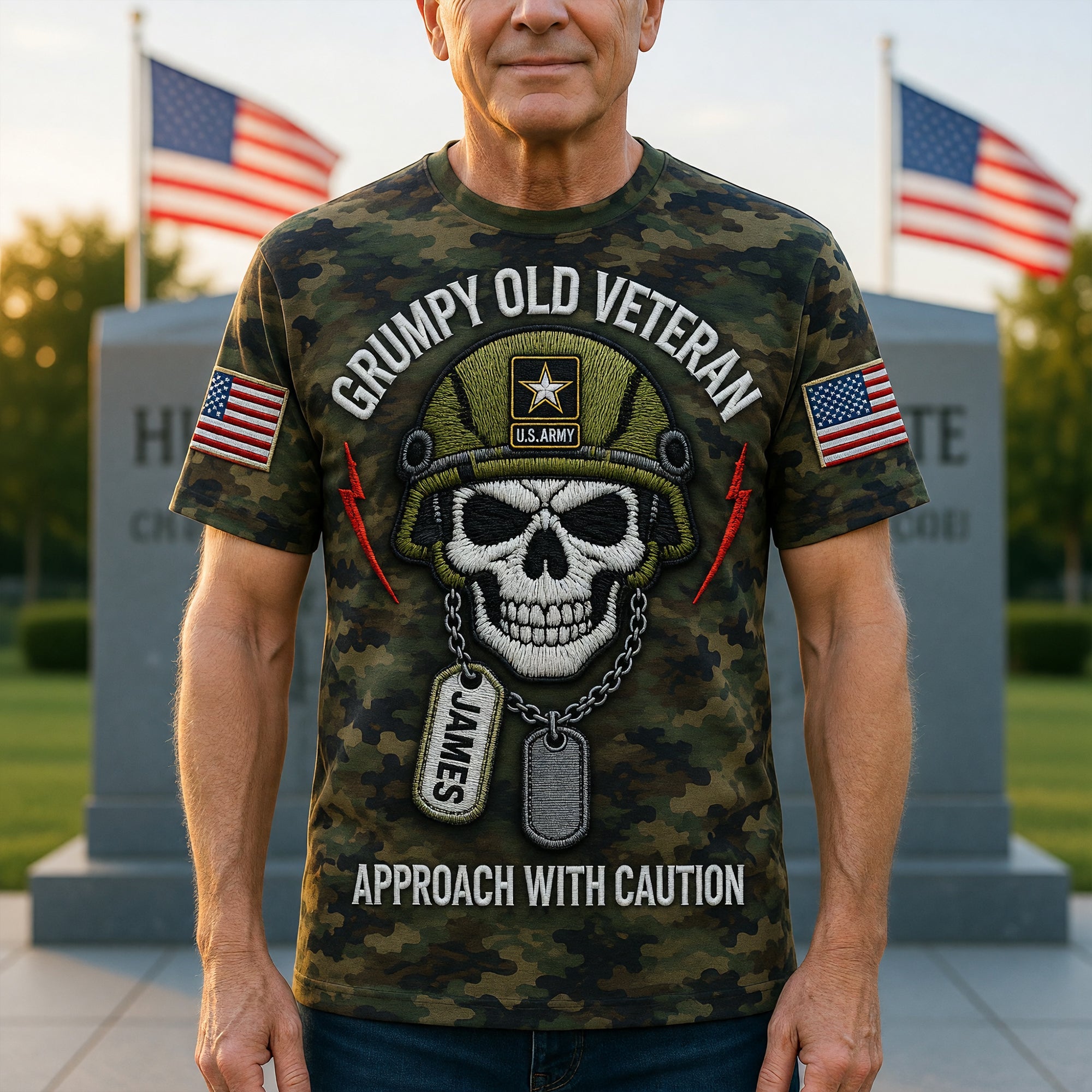 "Grumpy Old Veteran" - Custom Personalized Shirt for Veterans