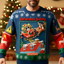 Load image into Gallery viewer, Unleash the Fun: Creepy Fun Santa Electric Shock Ugly Sweater - Personalized Christmas Gift AOP Products PopCulturePrints

