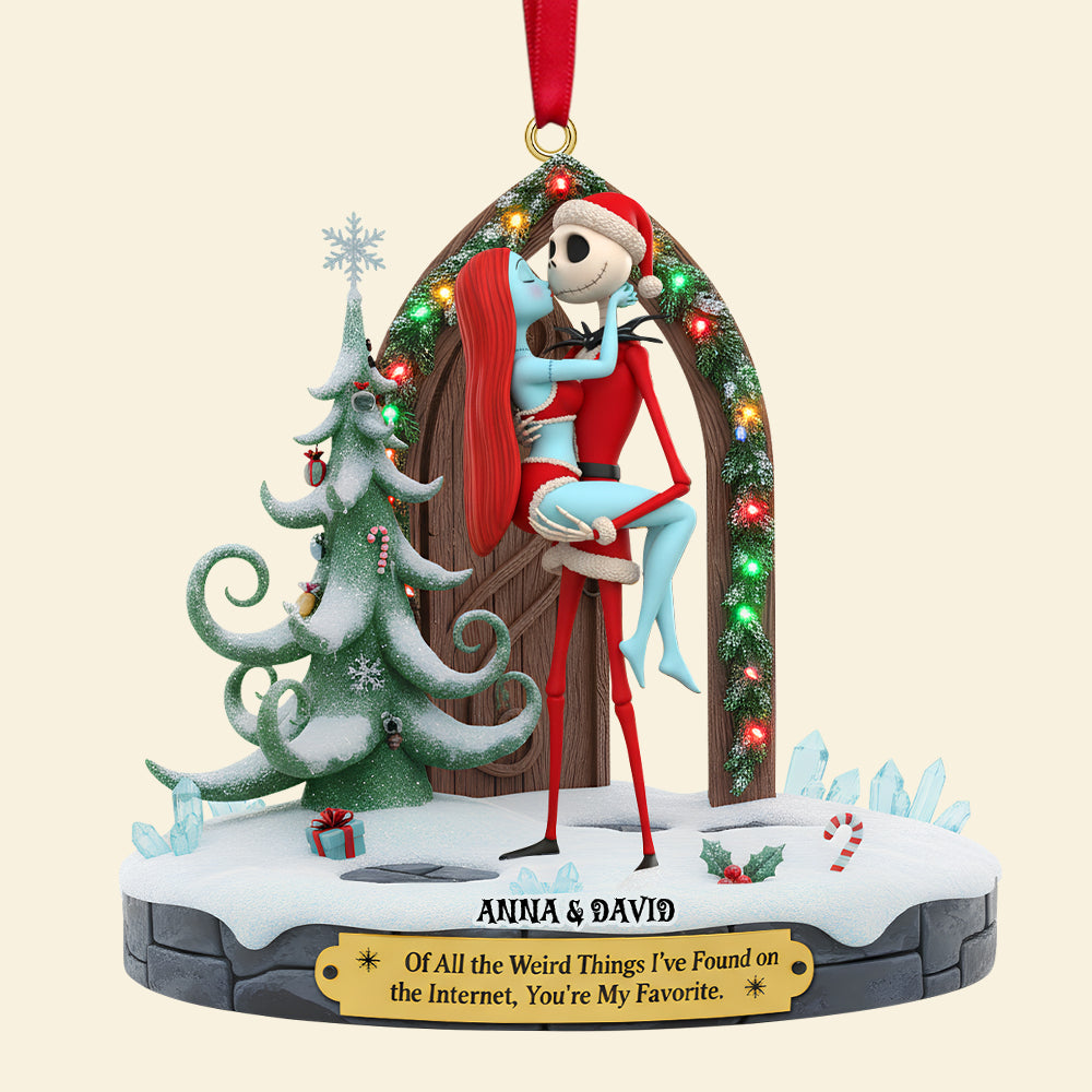 "Of All the Weird Things I’ve Found on the Internet, You’re My Favorite" - Funny Internet Couple Personalized Christmas Ornament - Custom Gift for Couples, Friends, and Loved Ones Ornament PopCulturePrints