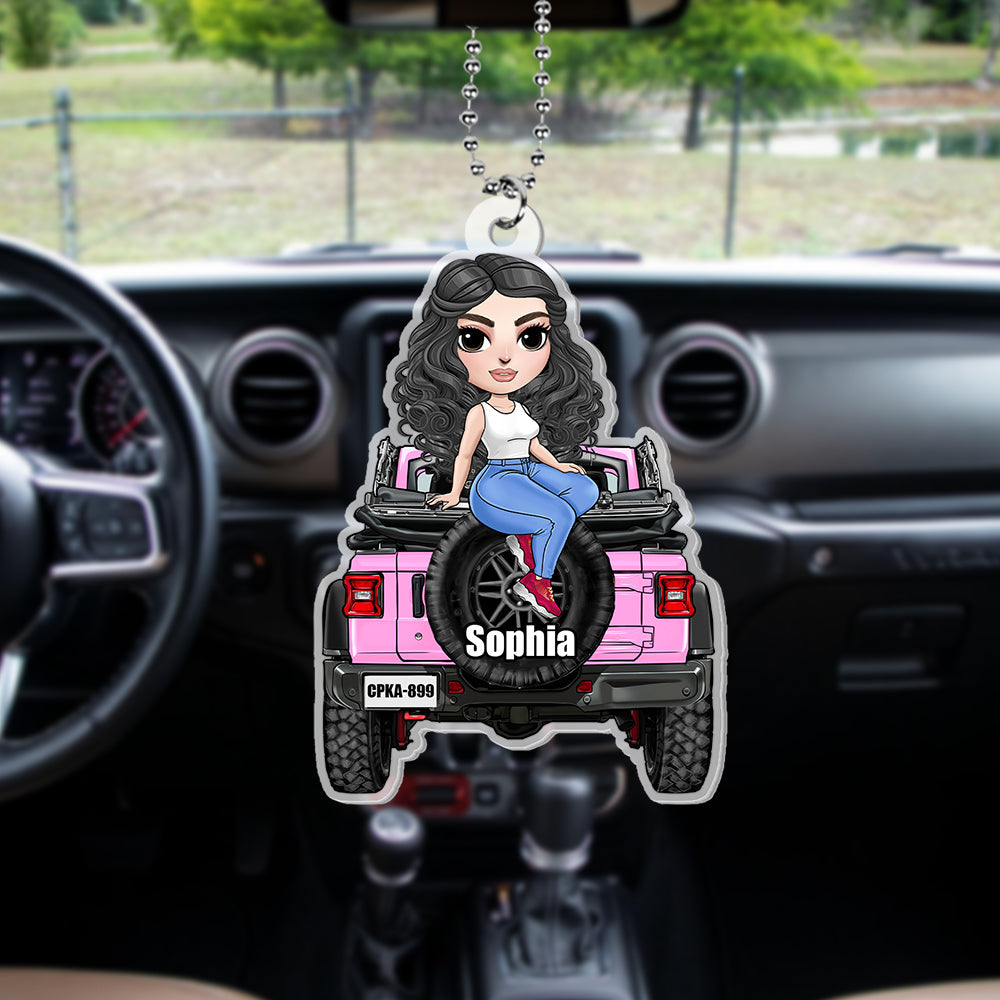 Personalized Couple Car Ornament - Custom Names