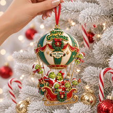 Load image into Gallery viewer, "Celebrate the Spirit of Christmas with Joy!" - Hot Air Balloon Ornament - Personalized Gift for Family and Friends Ornament PopCulturePrints
