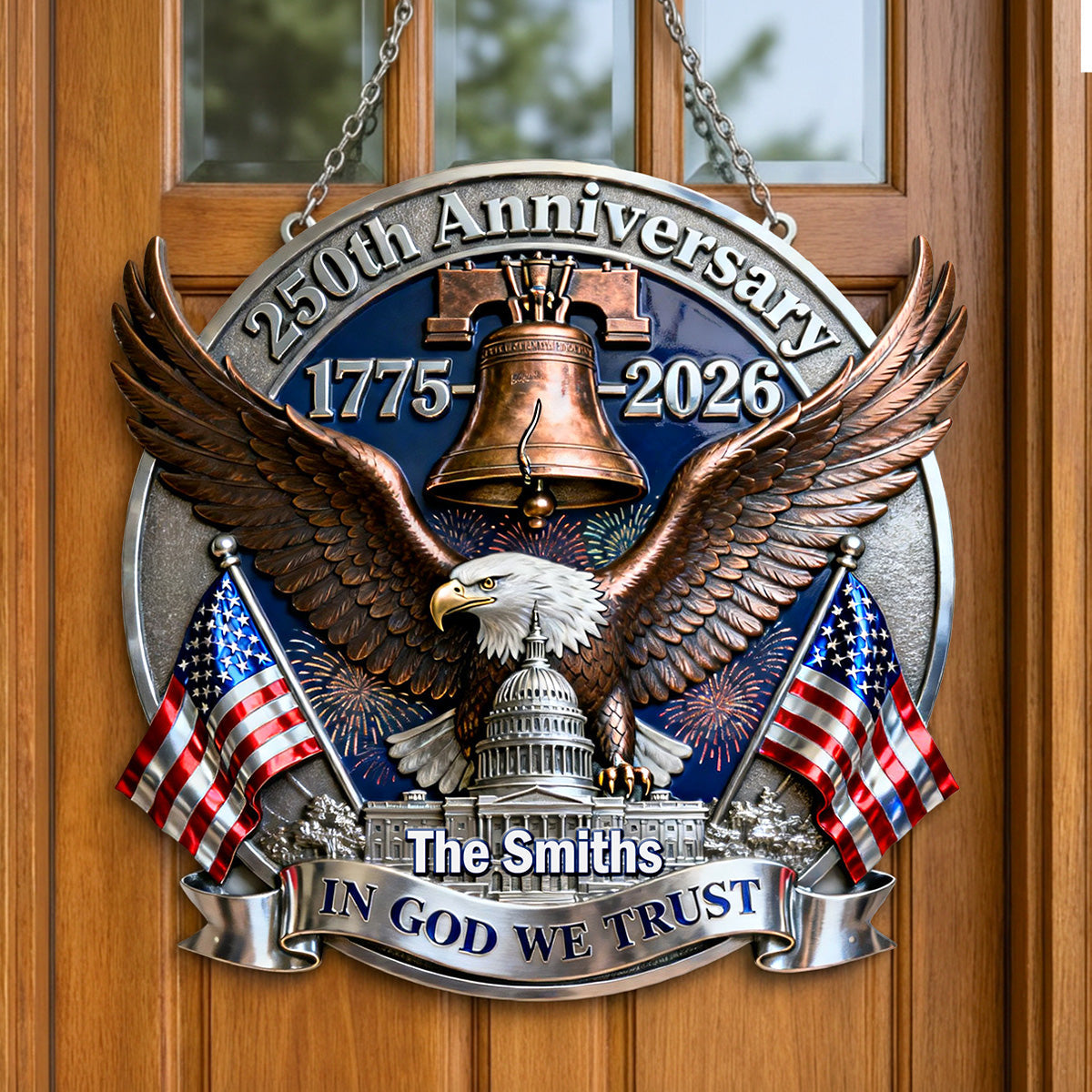Celebrate Freedom: 250th Anniversary Of The USA Metal Sign - Personalized Gift for Patriotic Families Metal Signs PopCulturePrints