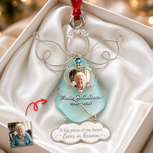Load image into Gallery viewer, A Big Piece of My Heart Lives in Heaven - Angel Heaven Seaglass Ornament, Personalized Gifts for Christmas
