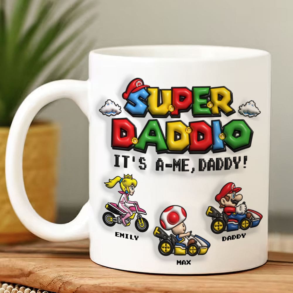 Super Dad Custom Coffee Mug for Father's Day Coffee Mug PopCulturePrints
