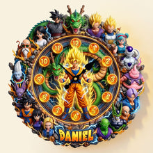 Load image into Gallery viewer, “Time to Play, Daniel: Be the Hero of Your Own Story!” - Legendary Personalized Acrylic Wall Clock Hanging Wall Clock PopCulturePrints
