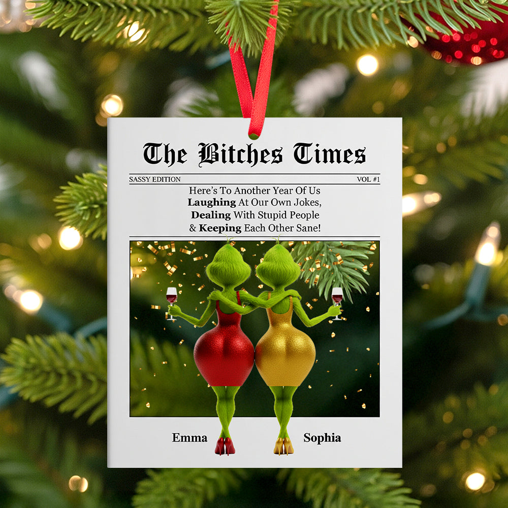 "Here’s To Another Year Of Us Laughing At Our Own Jokes" - Personalized Christmas Ornament for Best Friends Ornament PopCulturePrints