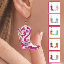 Load image into Gallery viewer, “Step Into Your Fairytale” - Fairytale Cowboy Boot Earrings - Personalized Gifts For Her Earrings PopCulturePrints
