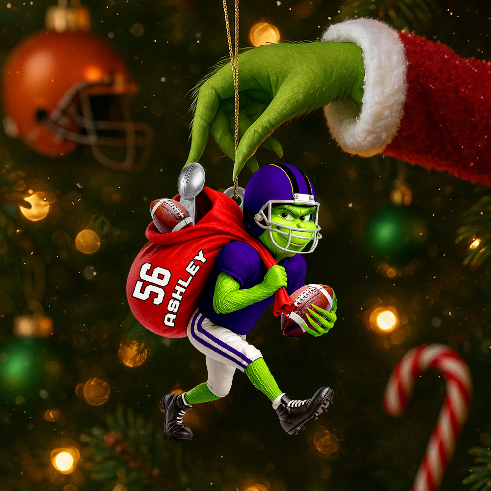 Personalized Football Thief Ornament - A Unique Christmas Gift for Football Lovers Ornament PopCulturePrints