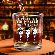 Load image into Gallery viewer, Dad... Thanks For Not Pulling Out - Funny Personalized Whiskey Glass Whiskey Glass PopCulturePrints
