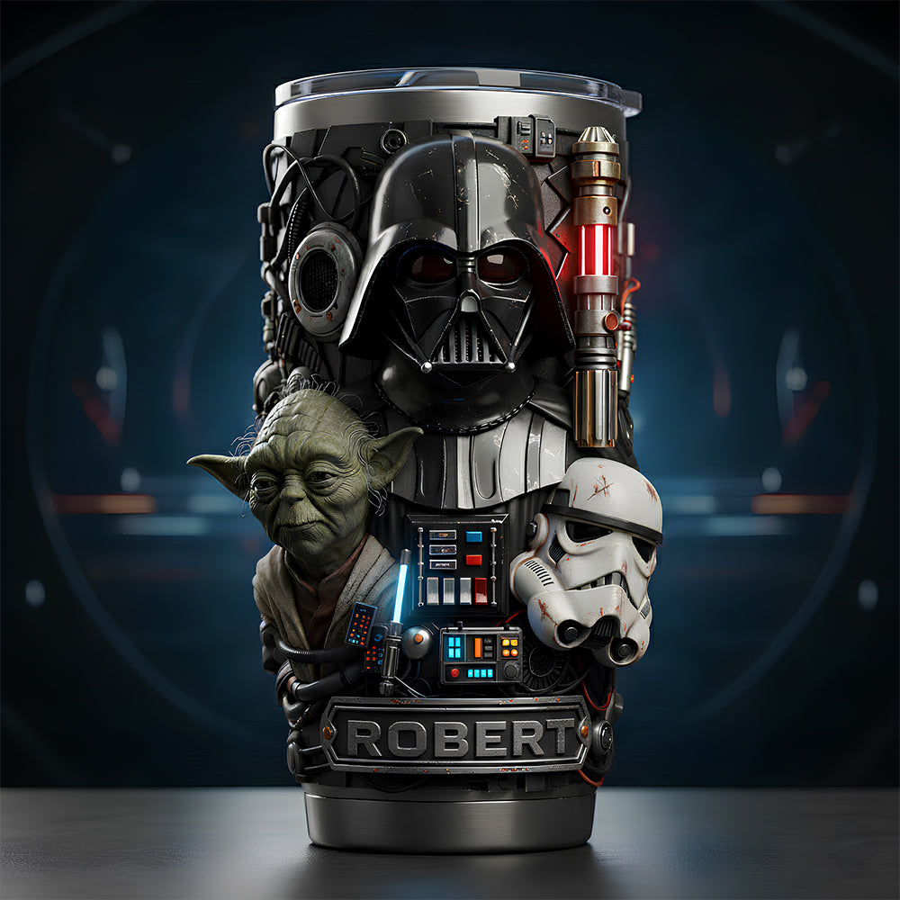 “The Force Awaits You” - Unique Personalized Tumbler Gift for Star Wars Fans Tumbler Cup PopCulturePrints