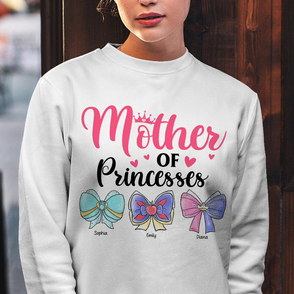 “Mother of Princesses” - Personalized Gifts for Moms - Custom Shirt for Mothers and Grandmothers Shirts PopCulturePrints