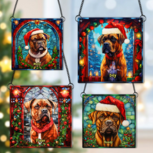 Load image into Gallery viewer, Custom Christmas Boxer Dog Lover Suncatcher Ornament
