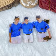 Load image into Gallery viewer, Personalized Baseball Team Photo Ornament Ornament PopCulturePrints
