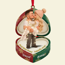 Load image into Gallery viewer, &quot;And they lived happily ever after&quot; - Sweet Box Couple Ornament - Personalized Custom Photo Gift For Couples Ornament PopCulturePrints
