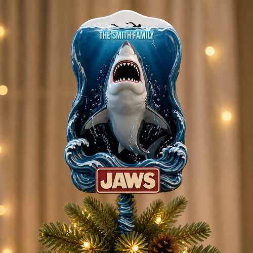 The Leviathan Of The Deep Tree Topper - A Unique Personalized Christmas Gift for Shark Fans Ornament PopCulturePrints