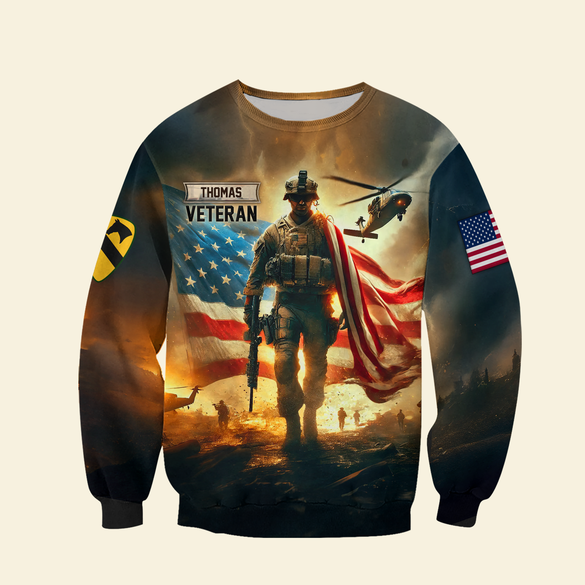 “Honor Their Service” - Custom Veteran 3D Shirt - Personalized Gift for Veterans & Their Loved Ones AOP Products PopCulturePrints
