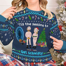 Load image into Gallery viewer, Personalized Couple's Christmas Sweater | Fun Festive Holiday Wear | Valentine's Day Gifts Ugly Christmas Sweater PopCulturePrints
