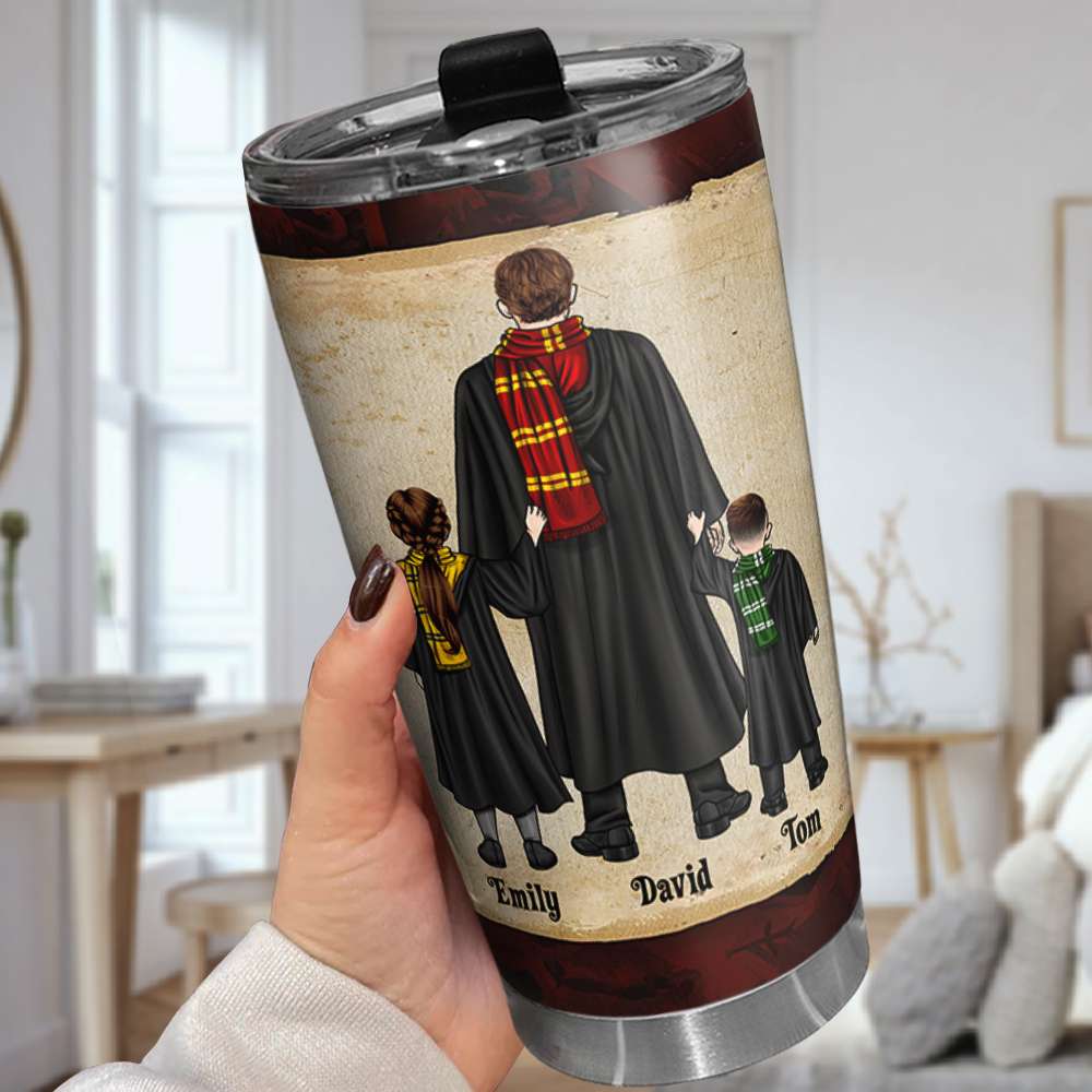 Personalized Wizard Dad Tumbler - Best Dad Ever Gift