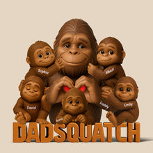 Load image into Gallery viewer, “Love from Daddy and Kids” - Dadsquatch Acrylic Plaque - Personalized Gift for Dad &amp; Grandpa Shaped Plaques PopCulturePrints

