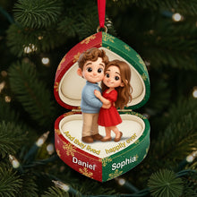 Load image into Gallery viewer, &quot;And they lived happily ever after&quot; - Sweet Box Couple Ornament - Personalized Custom Photo Gift For Couples Ornament PopCulturePrints
