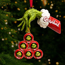 Load image into Gallery viewer, “Celebrate Family Joy with Our Green Monster Ornament” - Personalized Christmas Ornament for Family - Ideal Gift for Loved Ones Ornament PopCulturePrints
