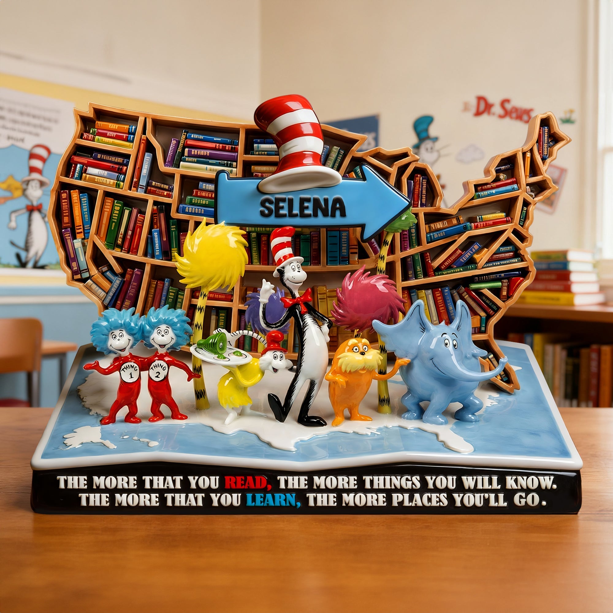 The More That You Read, The More Things You Will Know - Personalized Acrylic Plaque for Book Lovers Shaped Plaques PopCulturePrints