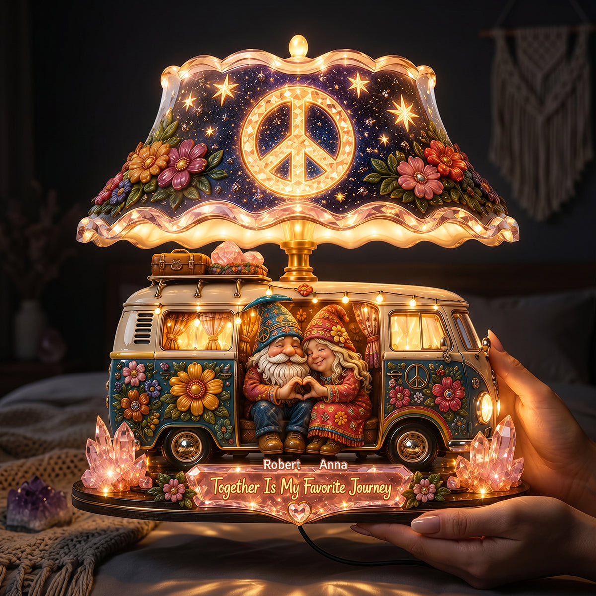 "Together Is My Favorite Journey", Personalized Light Box - Unique Gift for Couples
