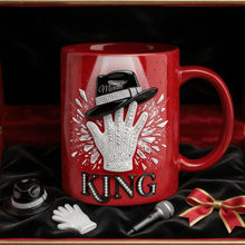Load image into Gallery viewer, “Feel the Beat!” - King Style Glitter Glove Mug - Personalized Gift for Music Lovers Coffee Mug PopCulturePrints
