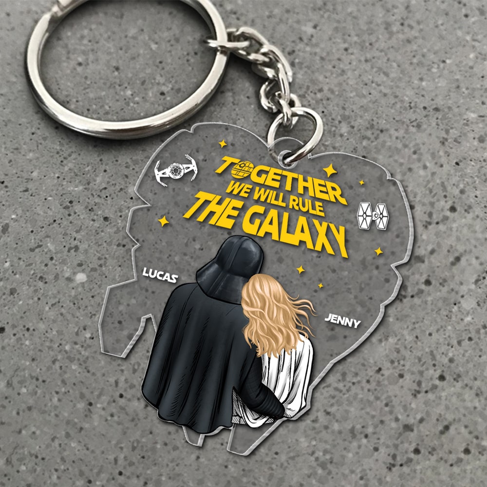 Galaxy Love Personalized Couple Keychain - Unique Valentine's Day Gifts Keychains PopCulturePrints