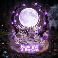 Load image into Gallery viewer, "For the Heart That Protects: Mama Wolf Acrylic Light Box - Personalized Gifts for Mom, Grandma, and More!" Light Box PopCulturePrints
