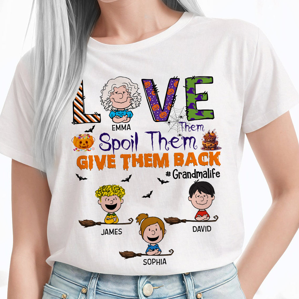 Personalized Grandma Life Halloween Themed T-Shirt