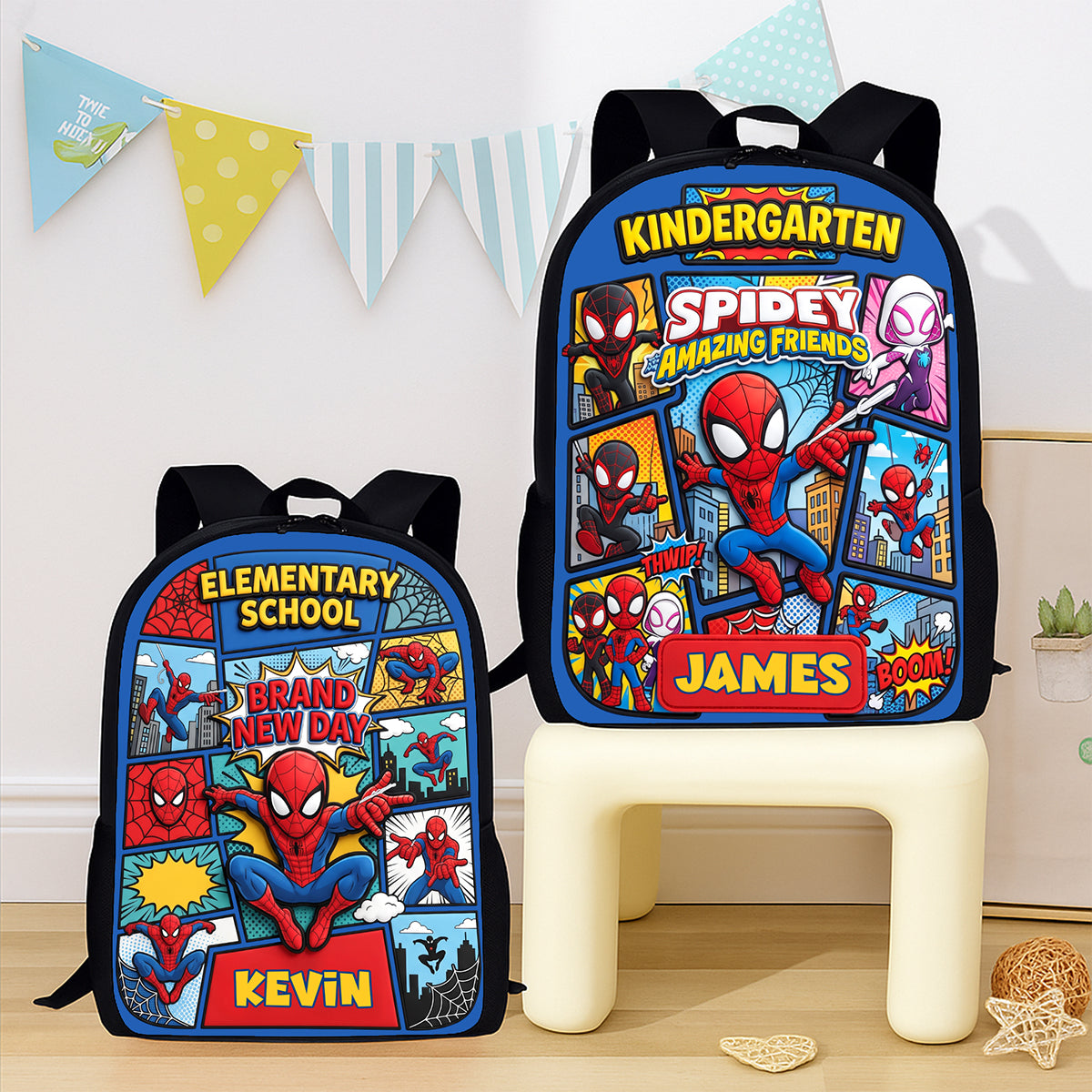“Swing into Adventure” - Hero Adventure Backpack - Personalized Gift for Kids School Bag