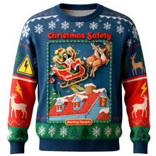 Load image into Gallery viewer, Unleash the Fun: Creepy Fun Santa Electric Shock Ugly Sweater - Personalized Christmas Gift AOP Products PopCulturePrints
